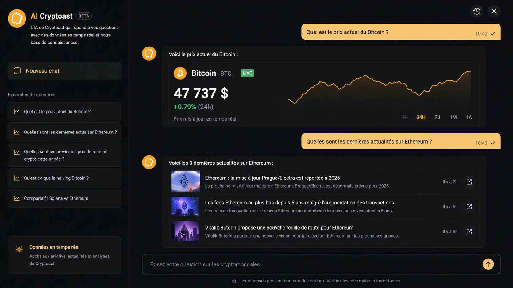 Cryptoast internal AI chat mockup placeholder